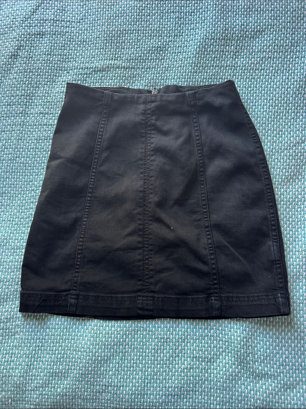Free People Black Panel Mini Skirt